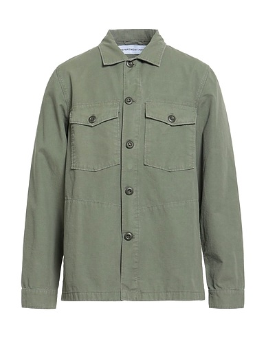 DEPARTMENT 5 Solid colour shirt Military green 100% Cotton