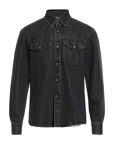 DEPARTMENT 5 Джинсовая рубашка Тёмно-серый 70% Хлопок, 30% Район