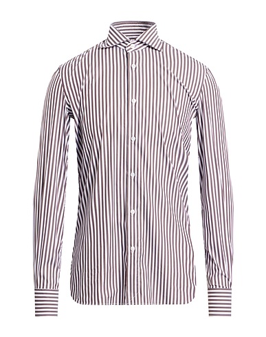 ERRICO FORMICOLA Napoli 스트라이프 셔츠 카키 73% 코튼, 23% 폴리아미드, 4% 엘라스테인