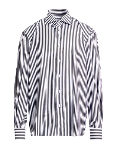 ERRICO FORMICOLA Napoli Striped shirt Charcoal 73% Cotton, 23% Polyamide, 4% Elastane