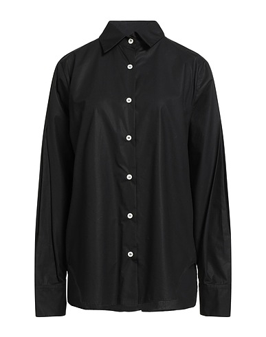 GRIFONI Solid colour shirts & blouses Black 69% Acetate, 31% Silk