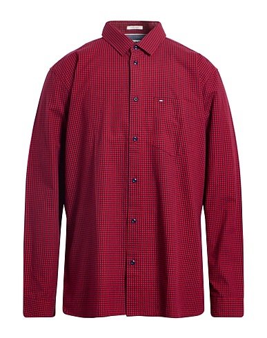 TOMMY JEANS Camicia a quadri Rosso 100% Cotone