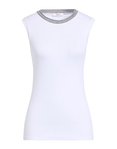 PESERICO Top White 94% Cotton, 6% Elastane