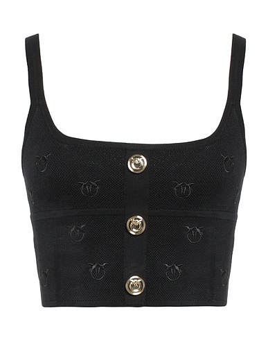 PINKO Top Black 81% Viscose, 19% Polyamide