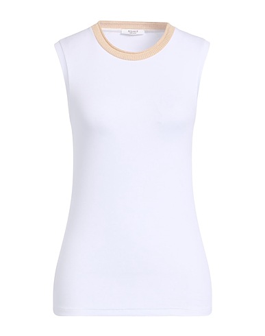 PESERICO Top White 94% Cotton, 6% Elastane