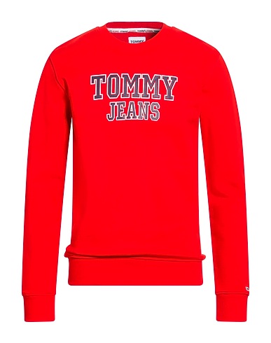 TOMMY JEANS Sweatshirt Red 100% Cotton