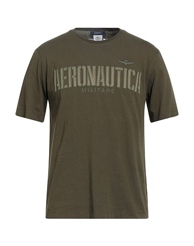 AERONAUTICA MILITARE T-shirt Verde militare 100% Cotone