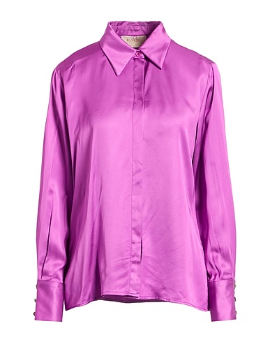 KAOS JEANS Solid colour shirts & blouses Purple 100% Viscose