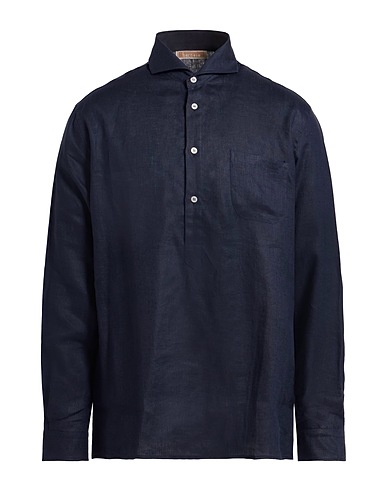 BERNESE Milano Linen shirt Midnight blue 100% Linen