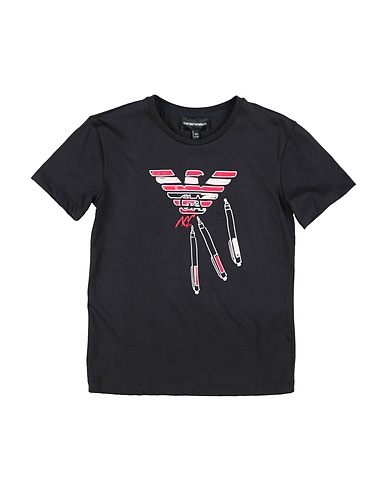 EMPORIO ARMANI T-shirt Navy blue 100% Organic cotton