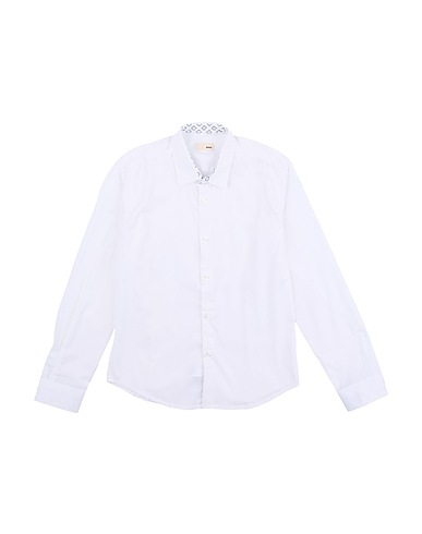 SIVIGLIA WHITE Solid colour shirt White 97% Cotton, 3% Elastane