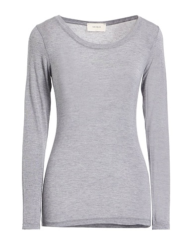 VICOLO T-shirt Grigio 85% Viscosa, 9% Seta, 6% Elastan