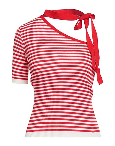 VICOLO One-shoulder top Red 65% Viscose, 35% Polyamide
