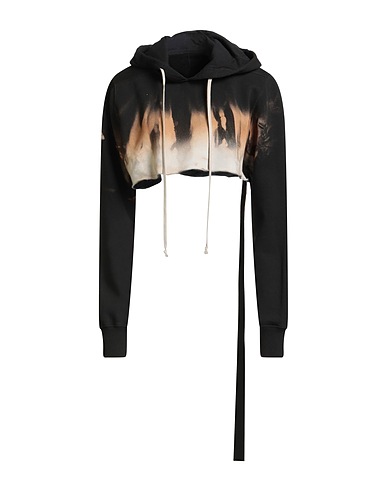 RICK OWENS Hooded sweatshirt Black 100% Cotton