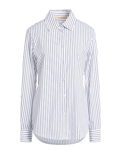 LE STREGHE Striped shirt White 68% Cotton, 30% Polyamide, 2% Elastane