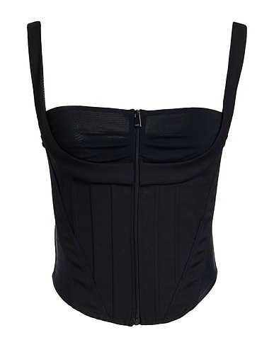 REIMAGINE PINKO x PATRICK MCDOWELL Bustier Black 76% Wool, 22% Viscose, 2% Elastane