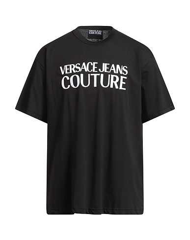 VERSACE JEANS COUTURE Футболка Чёрный 100% Хлопок