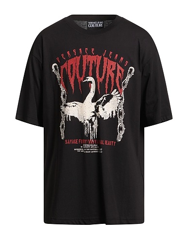VERSACE JEANS COUTURE T-shirt Black 100% Cotton