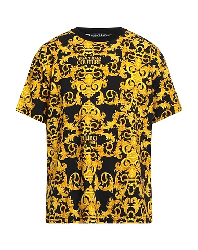 VERSACE JEANS COUTURE T-shirt Black 92% Cotton, 8% Elastane