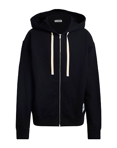 JIL SANDER+ Hooded track jacket  Black 100% Cotton