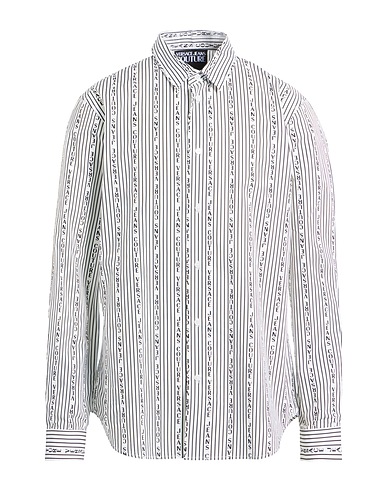 VERSACE JEANS COUTURE Camicia a righe Bianco 100% Cotone