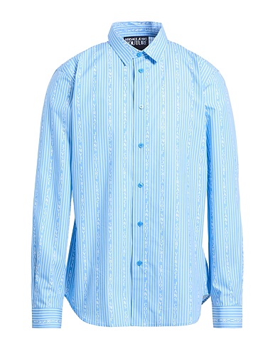 VERSACE JEANS COUTURE Striped shirt Light blue 100% Cotton
