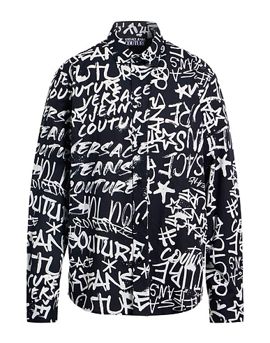 VERSACE JEANS COUTURE Patterned shirt Black 100% Cotton