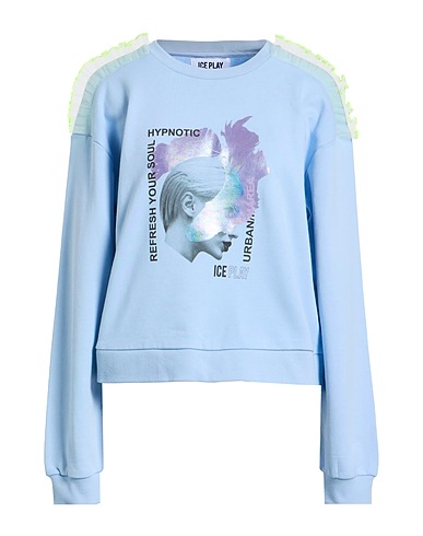 ICE PLAY Sweatshirt Sky blue 100% Cotton, Polyester