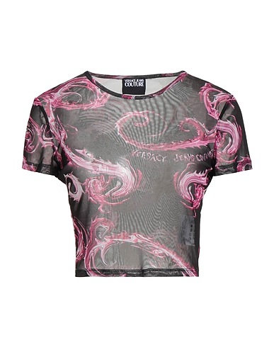 VERSACE JEANS COUTURE Crop top Fuchsia 92% Polyester, 8% Elastane