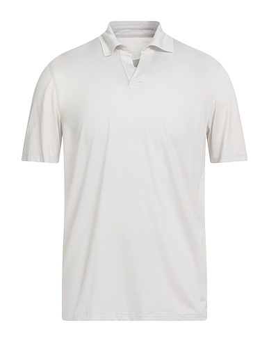 MAJESTIC FILATURES Polo shirt Light grey 62% Cotton, 38% Silk