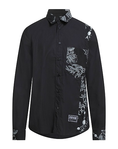 VERSACE JEANS COUTURE Patterned shirt Black 100% Cotton