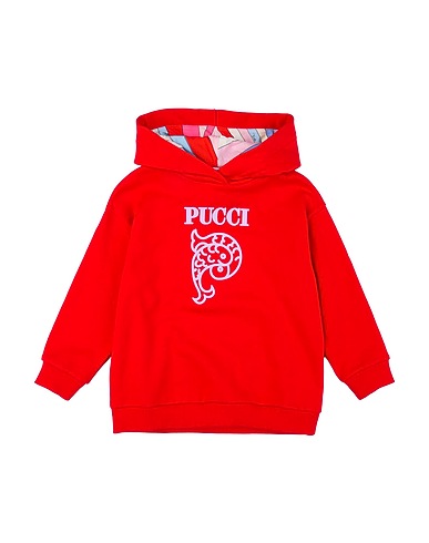 PUCCI Sweatshirt Red 100% Cotton, Elastane