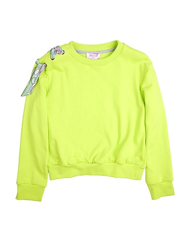 PUCCI Sweatshirt Lime green 100% Cotton, Viscose, Elastane