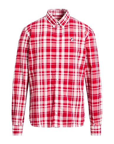 MAISON KITSUNÉ Camisa de cuadros Rojo 100% Algodón