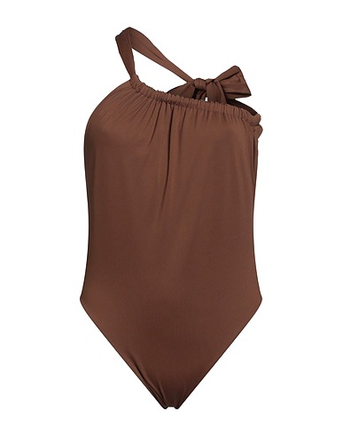 FEDERICA TOSI One-piece swimsuits Brown 87% Polyamide, 13% Elastane