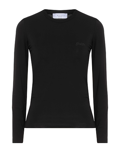 GAëLLE Paris Basic T-shirt Black 55% Rayon, 37% Polyester, 8% Elastane