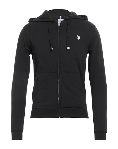 U.S.POLO ASSN. Hooded track jacket  Black 100% Cotton