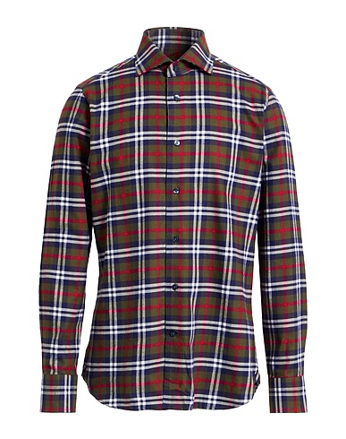 CALIBAN Checked shirt Military green 100% Cotton