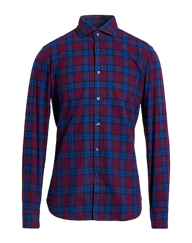 CALIBAN 820 Checked shirt Garnet 100% Cotton