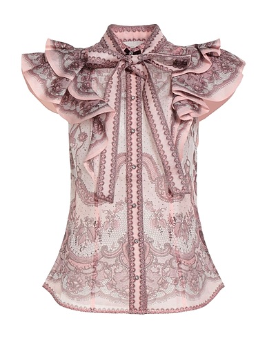 ZIMMERMANN Floral shirts & blouses Pink 55% Linen, 45% Silk