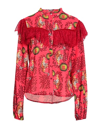 IL THE' DELLE 5 Patterned shirts & blouses Coral 100% Polyester