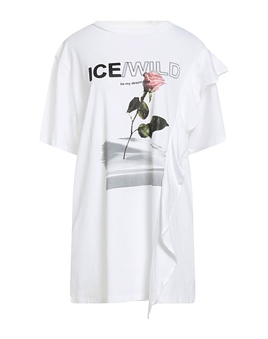ICE PLAY Oversize-T-Shirt White 100% Cotton