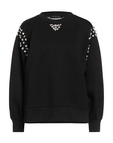 ICONA by KAOS Sweatshirt Black 96% Viscose, 4% Elastane