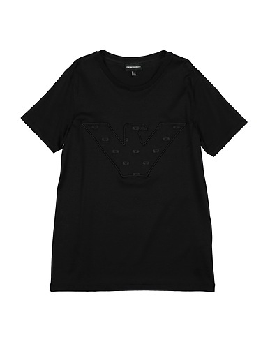 EMPORIO ARMANI T-shirt Black 70% Lyocell, 30% Cotton