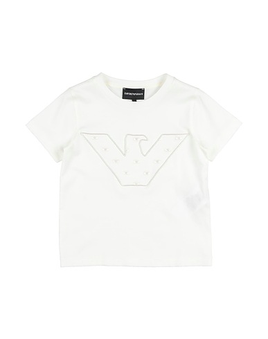 EMPORIO ARMANI T-Shirt Elfenbein 70% Lyocell, 30% Baumwolle