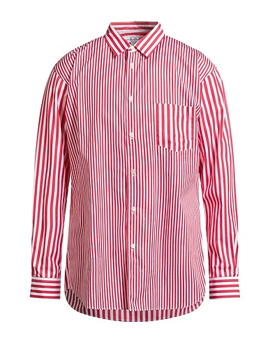 COMME des GARÇONS SHIRT 스트라이프 셔츠 레드 100% 코튼