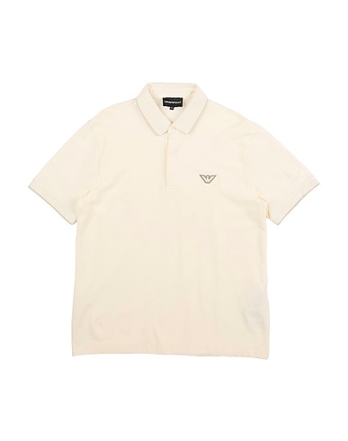 EMPORIO ARMANI Polo shirt Ivory 100% Cotton