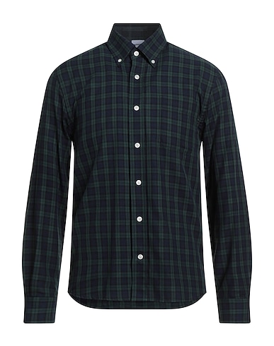 SEBAGO Checked shirt Midnight blue 100% Cotton