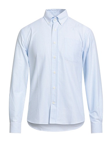 SEBAGO Striped shirt Sky blue 100% Cotton