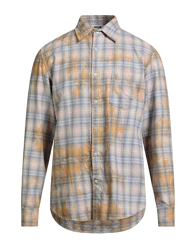GRIFONI Checked shirt Blue 100% Cotton